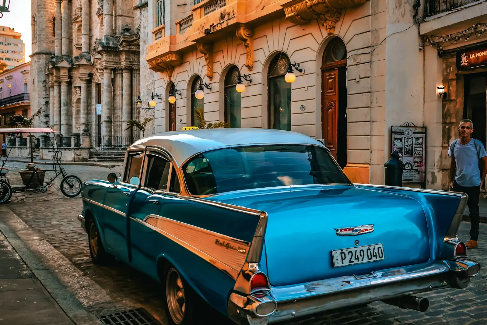 Photo by Meg von Haartman A classic car is parked on a cuban street.